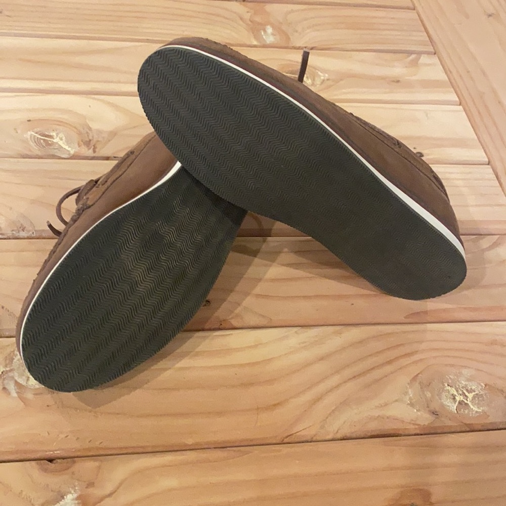 Brown western desert landscape leather moccasin - Picture 3 of 4